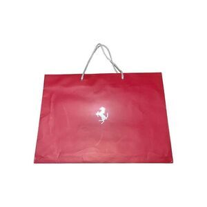 Large Gift Ferrari Red Empty Shopping Paper Bag 17.75”x13”4.25 Red Horse Logo